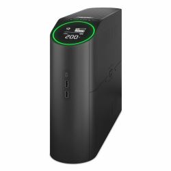 APC Back-UPS Pro BGM2200B-GR – 2200VA/1320W, 4 x Schuko & 2 x C13 Steckdosen, 3x USB-Ladegerät, USB-Datenanschluss (BACK-UPS PRO 2200VA FOR GAMING - 230V PURE SINEWAVE LCD BLACK SCH)