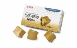Tektronix Solid Ink 8500/8550 Yellow [Three Sticks] ink stick 3 pc[s] 3000 pages (Comp Xerox Phaser 8500 3 Yellow Stix 108R00671)