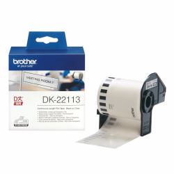 CTS Brother DK-22113 Etiketten erstellendes Band Schwarz auf transparent 