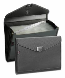 Snopake 15894 Sammelmappe Metall, Vinyl, Polypropylen [PP] Anthrazit A4 (Snopake Zeon Organiser 13 part A4 Charcoal- 1 Organiser)
