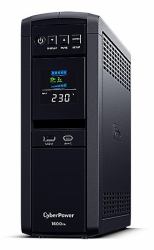 CyberPower CP1600EPFCLCD Line-Interactive USV 1600VA/1000W Reine Sinuswelle, AVR, LCD, USB [HID], DB9, RJ45 Lan Protection, Ausgang [6] Schuko, Expansion Port für opt. Netzwerkkomunikation, USB A+...