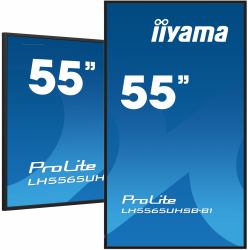 iiyama LH5565UHSB-B1 Signage-Display Kiosk-Design 138,7 cm [54.6"] LED WLAN 800 cd/m² 4K Ultra HD Schwarz Eingebauter Prozessor Android 11 24/7 (55" 3840x2160, UHD IPS panel, Haze 1%, 800cd/mÂ²,...