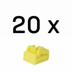 Lindy 47901 Schnittstellenblockierung RJ-45 Gelb Acrylnitril-Butadien-Styrol [ABS] 20 Stück[e] (RJ-45 Port Blockers [Without - Key] - Pack of 20, Yellow)