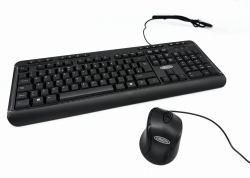 Origin Storage KB216-BK-UK-OS Tastatur Maus enthalten Heimbüro USB QWERTY Englisch Schwarz 