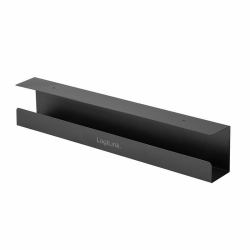 Cable tray organizer, - Under-Desk mounting, screw - fixing, metal, black - Warranty: 48M