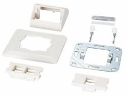 MULTIFUNKTIONS-RAHMENSET MIT 1 - -UND 2-PORT ADAPTER KEYSTONE FO