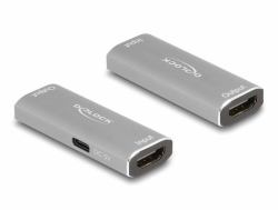 DeLOCK HDMI Repeater 8K 60 Hz 20 m (HDMI Splitter 1 x in zu 2 out mit, 4K 60 Hz, Verteiler Signal, Video Display AV)