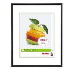 Hama Sevilla Einzelbilderrahmen Schwarz, Transparent (SEVILLA PLASTIC FRAME 21X29.7CM BLK)