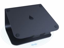 Rain Design MSTAND360 LAPTOP STAND WITH 360 Laptop-Ständer Schwarz 38,1 cm [15"] (MSTAND360 LAPTOP STAND - SWIVEL BASE MIDGNIGHT)