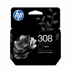 HP 308 Black Original Ink Cartridge (308 BLACK ORIGINAL INK CARTRIDGE)