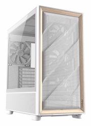 Antec FLUX Midi Tower Weiß (Antec FLUX Mid Tower Gaming Case, 1 x USB Type-C / 2 x USB 3.0, Tempered Glass Side Window Panel, Multi-directional Vent Design, 5 x Pre-Installed PWM Fans, E-ATX [=330...