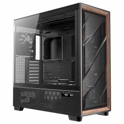 Antec FLUX PRO EUV Full Tower Schwarz, Holz (Antec Flux PRO Full Tower Gaming Case, 1 x USB Type-C / 2 x USB 3.0, Tempered Glass Side Window Panel, Multi-Directional Vent Design, 6 x Pre-Installed ...