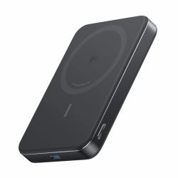 Anker A1664H11 Powerbank 10000 mAh Kabelloses Aufladen Schwarz (Anker MagGo - Induktive Power Bank - dÃ¼nn - 10000 mAh - 30 watt - PD [USB-C] - auf Kabel: USB-C - stone black)