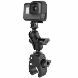 RAM Mounts RAM-B-400-A-GOP1U Zubehör für Actionkameras Kamerahalterung (Clamp kit, GoPro, B-size - Tough-Claw Small Clamp Mount - with Universal Action Camera Adapter, Camera mount, 267.6 g, Blac...