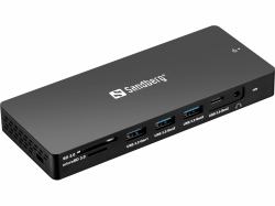 Sandberg 136-61 laptop-dockingstation & portreplikator Kabelgebunden USB 3.2 Gen 1 [3.1 Gen 1] Type-C Grau (USB-C 13in1 Docking Station - Pro USB-C 13in1 - DockingStation Pro - Warranty: 60M)