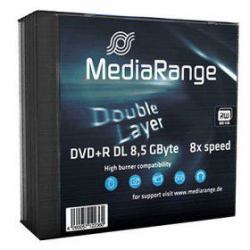 MediaRange MR465 DVD-Rohling 8,5 GB DVD+R DL 5 Stück[e] (MediaRange - DVD+R DL x 5 - 8.5 GB - l)