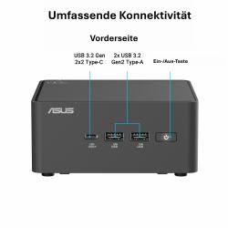 ASUS NUC 15 Pro Tall PC Kit RNUC15CRHU500002 [Intel Core Ultra 5 225H Prozessor, Intel Arc Grafik, Intel WiFi 7, Bluetooth 5.4, ohne Betriebssystem, mit EU-Netzkabel, bis 99 TOPS KI-Leistung, unter...