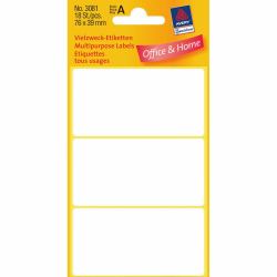 Avery Universal-Etiketten, weiß, 76 x 39 mm, permanent (Avery Zweckform Universal - etiketter)
