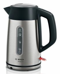 Bosch TWK4P440 Wasserkocher 1,7 l 2400 W Schwarz, Edelstahl (Bosch DesignLine TWK4P440 - kedel - ru)