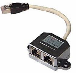Deltaco 679-F Netzwerkkabel Schwarz, Metallisch, Weiß 0,15 m (DELTACO netvÃ¦rk-splitter)