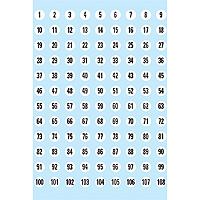 HERMA Numbers 8mm 1-540 paper white black 5 sh. selbstklebendes Etikett Weiß (HERMA - dekorationsklÃ¦bemiddel - numre)
