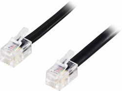 Deltaco DEL-154B Telefonkabel 2 m Schwarz (DELTACO DEL-154B - telefonkabel - 2 m)