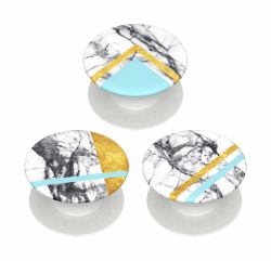 PopSockets PopMinis White Marble Glam (PopSockets PopMinis - fingergrip/stÃ¸tt)