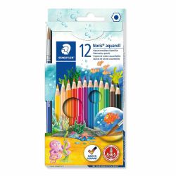 Staedtler Noris aquarell 144 10 Schwarz, Blau, Bordeaux, Braun, Grün, Hellgrün, Malve, Navy, Orange, Pfirsich, Rot, Gelb 12 Stück[e] (Farveblyant Noris Club Akvarel ass [12)