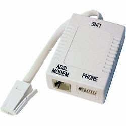 Cablenet 22-2910 Telefonsplitter BS 6312 M RJ-11 F + BS 6312 F Weiß (CNL ADSL MICROFILTER TAILED Adp)