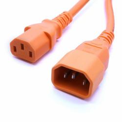 Cablenet 1m IEC C14 - IEC C13 Orange PVC 1.0mm Power Leads (CNL 1M C14-C13 Or PVC 1.0MM)