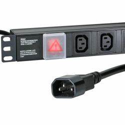 Cablenet 12 Way IEC - C13 Vertical 1u PDU with IEC - C14 3m Feed (CNL 12W C13 PDU Vert C14 3M)