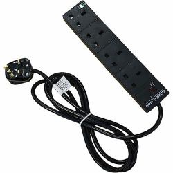 CNL 4W UK 13A SURGE PROTECT Bk 10M Lead