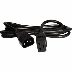 cablenet 42-2972 Stromkabel Schwarz 2 m C14-Koppler C19-Koppler 