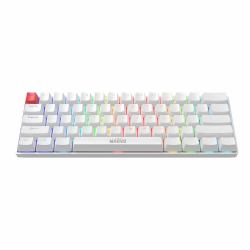 marvo Scorpion KG933G Saber 61 Wired Mechanical RGB 60% UK Layout Gaming Keyboard [White] Tastatu...