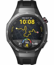 Huawei WATCH GT5 Pro 46mm 3,63 cm [1.43"] AMOLED Digital 466 x 466 Pixel Schwarz GPS (Huawei Watch GT 5 Pro - titanium - sma)