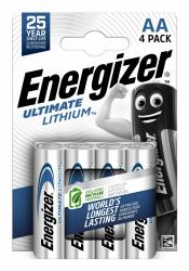Energizer Ultimate Lithium Einwegbatterie AA (Batterie Lithium, Mignon, AA, - FR06, 1.5V, Ultimate Lithium, - Retail Blister [4-Pack] - Warranty: 12M)
