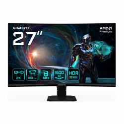 GIGABYTE GS27QCA 27" QHD Gebogener Gaming-Monitor – 2560 x 1440, 180Hz, 1ms, 250 cd/m², FreeSy...
