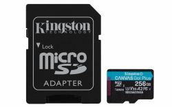 Kingston Technology 256GB microSDXC Canvas Go Plus Gen4 200 MB/s A2 U3 V30-Karte + Adapter (KINGSTON 256GB MICROSDXC CARD)