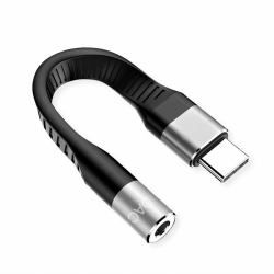 ROLINE 12.03.3241 Audio-Splitter Schwarz (USB-C / 3.5MM ADAPTER.FLEX. - ST/BU.0.1M)