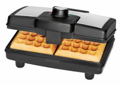 Clatronic WA 3606 2 Waffel[n] 800 W Schwarz, Edelstahl (Clatronic WA 3606 - vaffeljern)