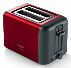 Bosch TAT3P424DE Toaster 2 Scheibe[n] 970 W Schwarz, Rot (Bosch DesignLine TAT3P424DE - brÃ¸drist)