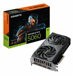 GIGABYTE GeForce RTX 5060 WINDFORCE OC 8G Grafikkarte - 8GB GDDR7, 128bit, PCI-E 5.0, 2512 MHz Kerntakt, 3 x DisplayPort, 1 x HDMI, GV-N5060WF2OC-8GD (GIGA VGA 8GB RTX5060 WINDFORCE-2-OC 8GD 3xDP/H...
