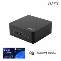 MSI Cubi NUC AI+ 2MG i9 288V FS 32GB 1TB W11PP Intel Core Ultra 9 LPDDR5-SDRAM SSD Windows 11 Pro Mini PC Mini-PC Schwarz (MSI Cubi NUC AI+ 2MG Intel Core Ultra 9 288V Desktop 32GB RAM 1TB SSD Mini...
