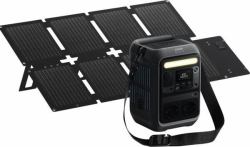 Anker C300X + PS60 Faltbares Solarpanel (Anker SOLIX C300X - Tragbares kraftwerk - Wechselstrom 220-240 V - 300 Watt - Lithiumeisenphosphat - 288 Wh - Wi-Fi, Bluetooth - AusgangsanschlÃ¼sse: 7 - ...