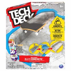 Tech Deck Concrete - Fingerboard-Rampe zum Selberbauen aus wiederverwendbarem Beton-Material, mit Fingerboard von Enjoi, ab 6 Jahren (Spin Master Tech Deck - Concrete Build)