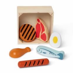 Melissa & Doug 95208 Rollenspiel-Spielzeug (Wooden Food Groups Play* Set - Protein)