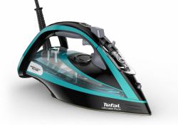 Tefal Ultimate Pure FV9844 Dry & Steam iron Durilium Autoclean soleplate 3200 W Black, Blue (Tefal Dampstrygejern FV9844E0 Ultimate)