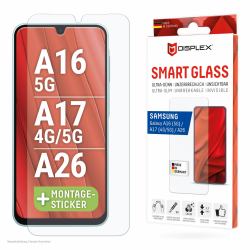 Displex Smart Glass [9H] für Samsung Galaxy A26/A16 [5G]/A17 [4G/5G], Montagesticker, unzerbrech...