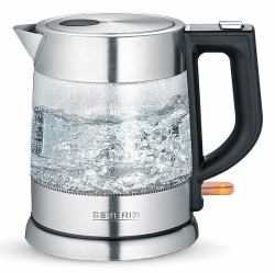 Severin WK 3468 Wasserkocher 1 l 2200 W Schwarz, Edelstahl, Transparent (Severin WK 3468 elkedel 1 L 2200 W Sor)