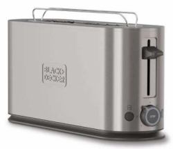 Black & Decker BXTO1002E 7 2 Scheibe[n] 1000 W Edelstahl (BLACK+DECKER Toaster Long Slot 1000W I)